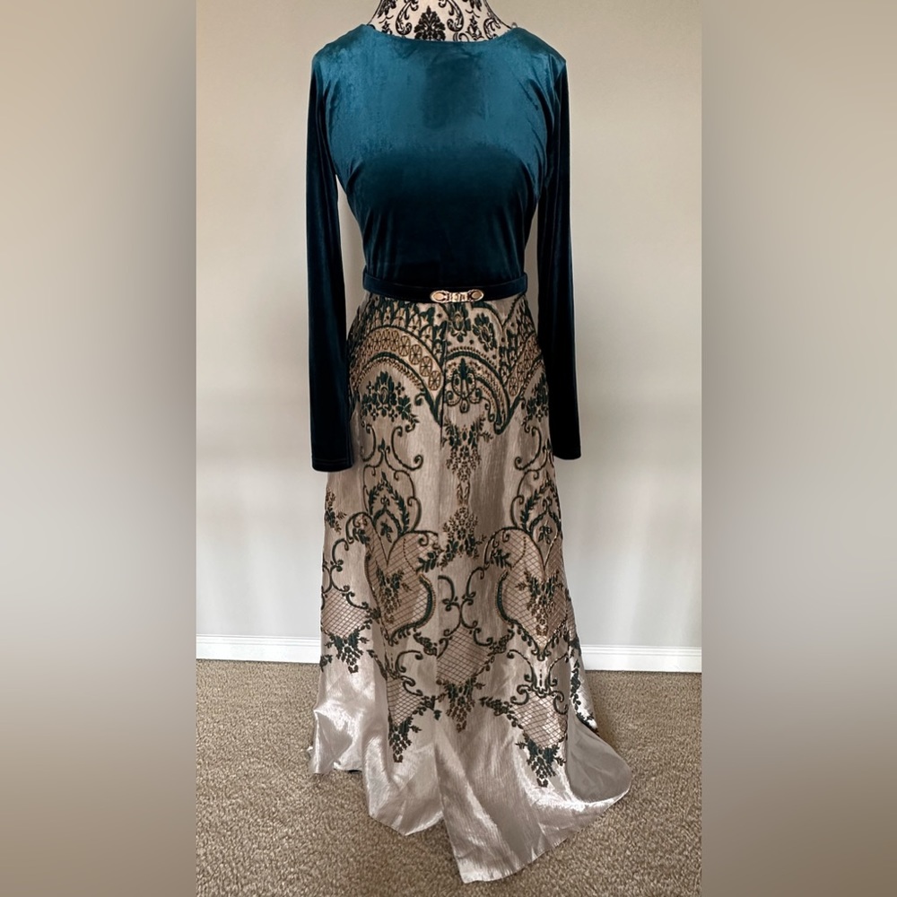 Evening wedding modest dress bridesmaid